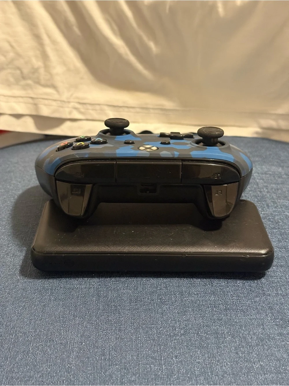 Microsoft Xbox One S White Console with 1 T and Blue Camo Wireless Controller